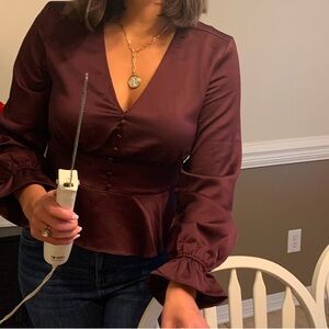Elegant Burgundy Blouse